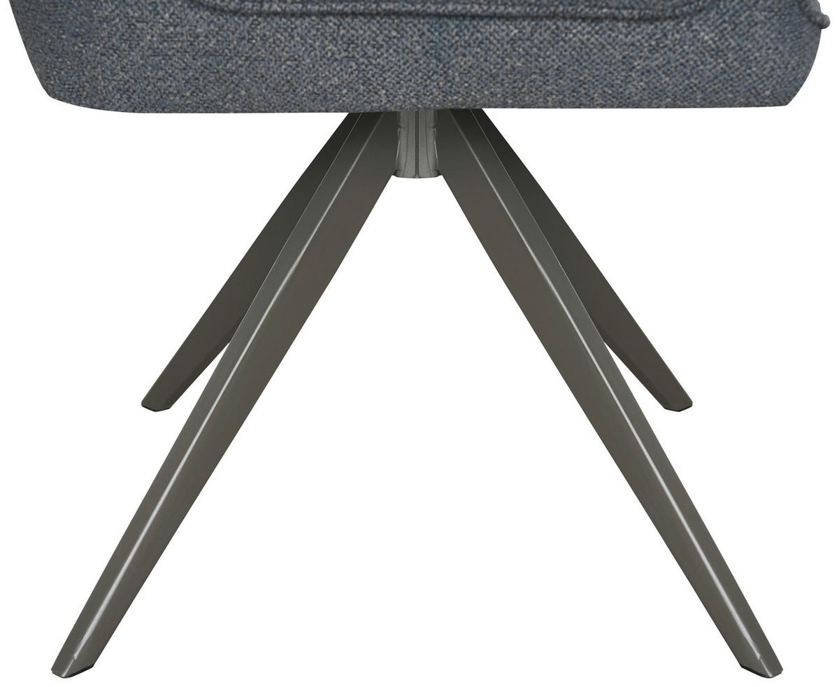 Armlehnstuhl Siena Anthrazit B: 64 cm - Anthrazit, MODERN, Textil/Metall (64/86/65,5cm) - Livetastic