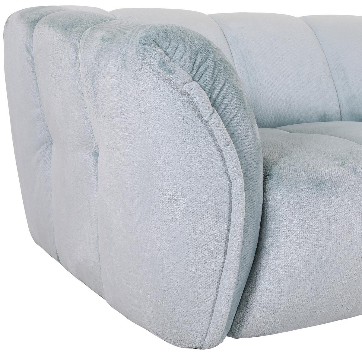 Bigsofa Sabea Mintgrün B: 220 cm - Schwarz/Mintgrün, KONVENTIONELL, Textil (220/67/106cm) - MID.YOU