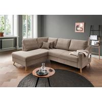 Ecksofa Valentina Graublau S: 200x230 cm - Graubraun/Naturfarben, MODERN, Textil (200/230cm) - P & B