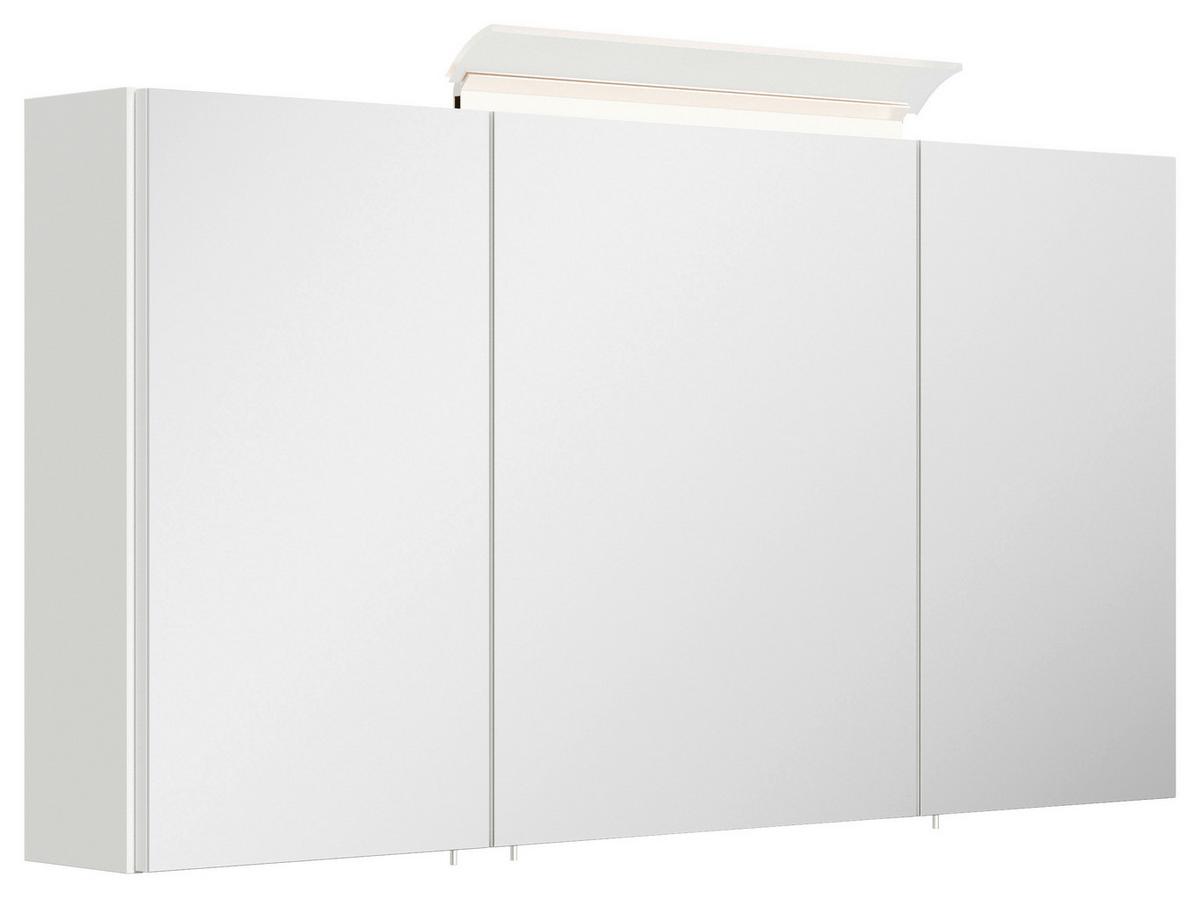 BADEZIMMER Limes, Weiß HG B: 120 cm - Weiß Hochglanz/Weiß, Basics, Holzwerkstoff/Stein (120cm) - MID.YOU
