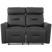 Dvojmiestna pohovka AURELI, čierna, s relaxačnou funkciou - čierna, Basics, kov/drevo (134,5/102,5/92,5cm) - Livetastic