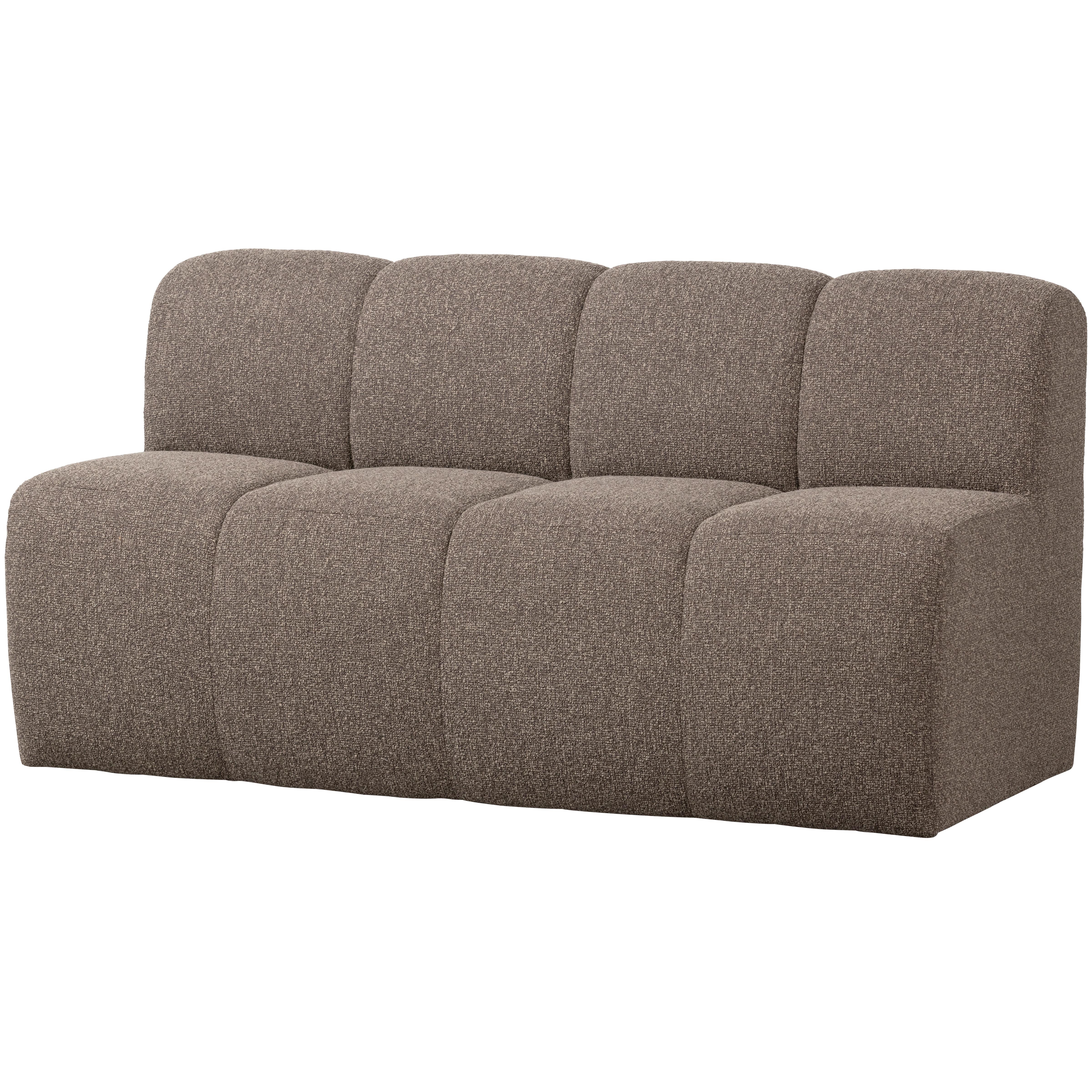 Sitzbank Mojo Braun B: 164cm - Schwarz/Braun, MODERN, Textil (164/83/73cm) - Livetastic