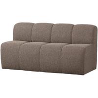 Sitzbank Mojo Braun B: 164cm - Schwarz/Braun, MODERN, Textil (164/83/73cm) - Livetastic
