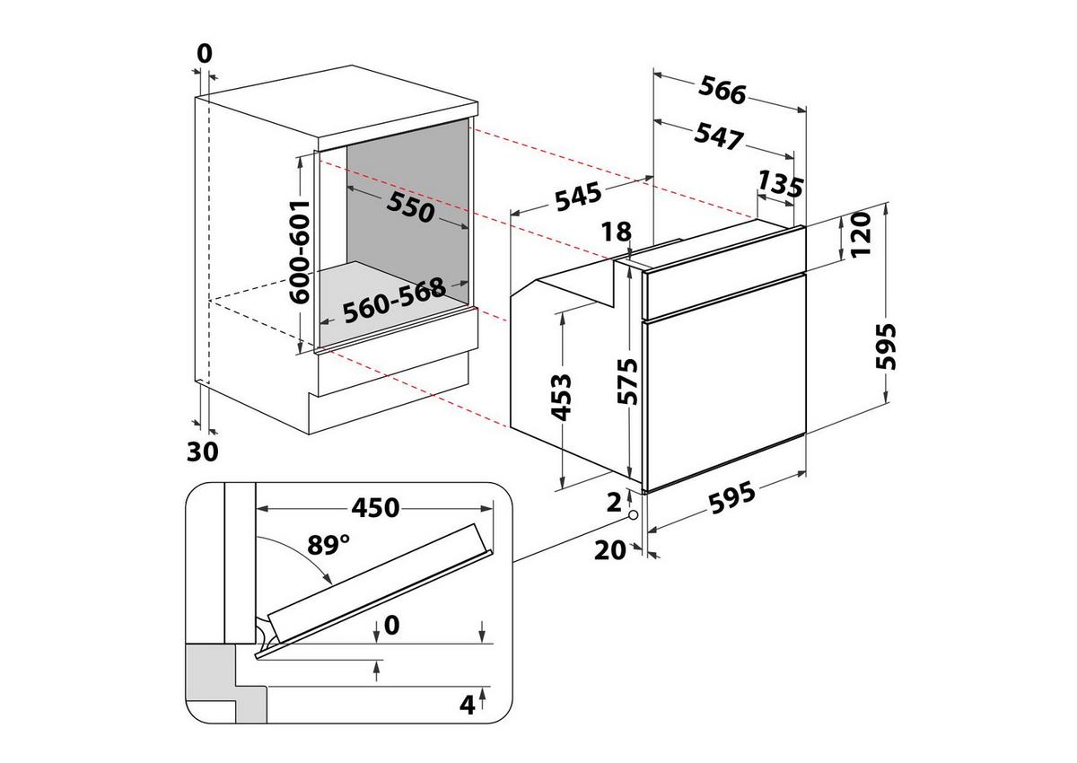 Einbauherd-Set Heko H300 B: 59,5 cm Elektro-Glaskeramik - Edelstahlfarben, Basics, Glas/Metall (59,5/59,5/56,6cm) - Bauknecht