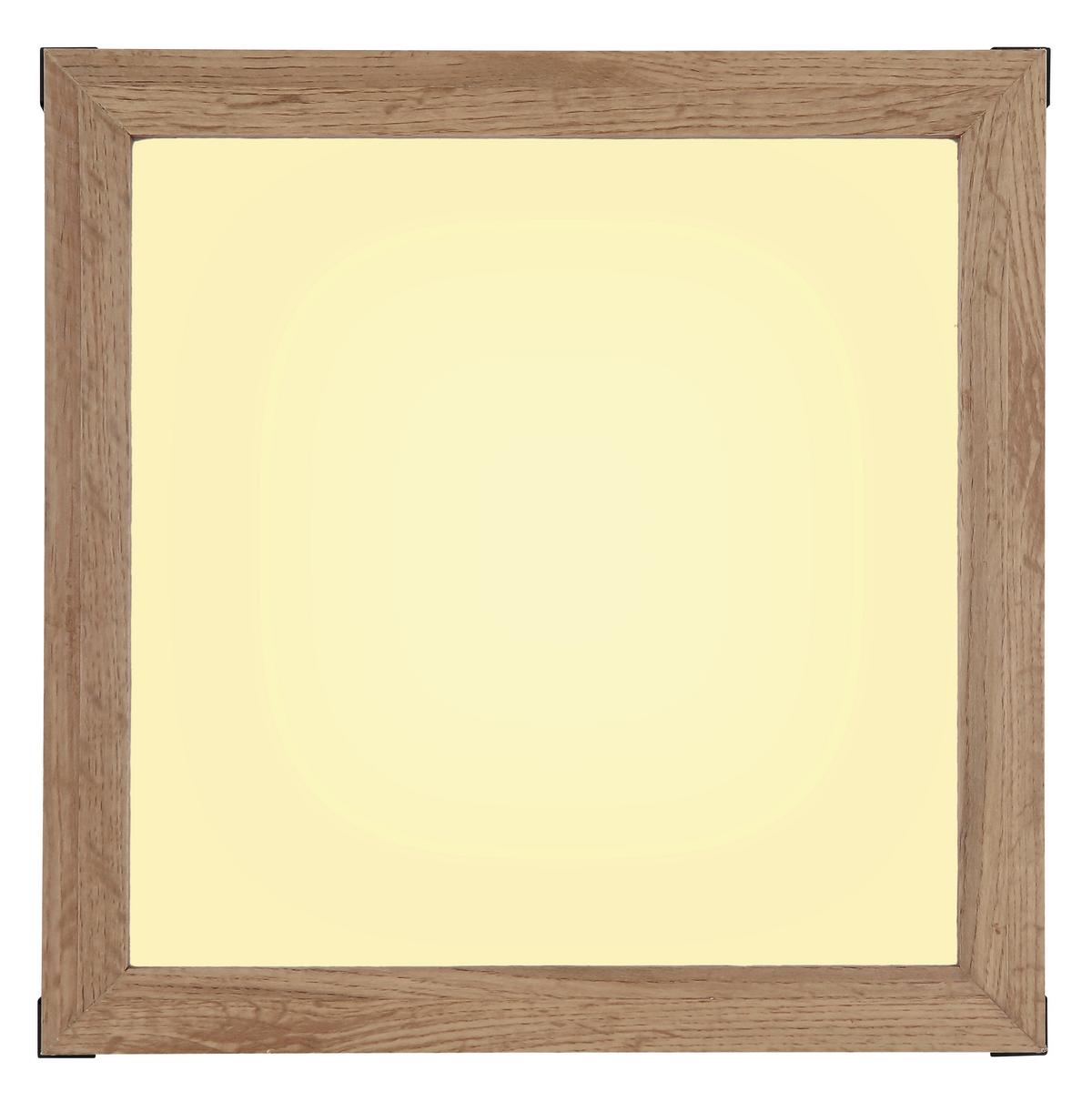 Led Mennyezeti Lámpa 41589d1 - sötétbarna/fekete, Natur, műanyag/faalapú anyag (30/30/7,5cm) - Globo