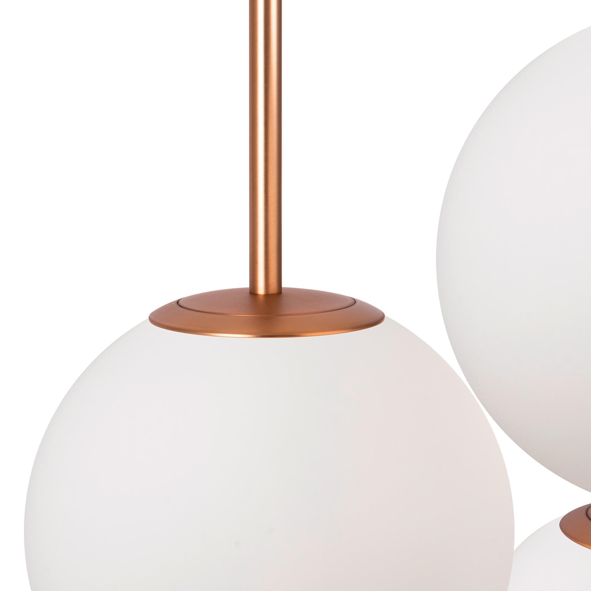 Pendelleuchte Basic Form - Goldfarben/Weiß, Trend, Glas/Metall (40/180/40cm) - MAYTONI