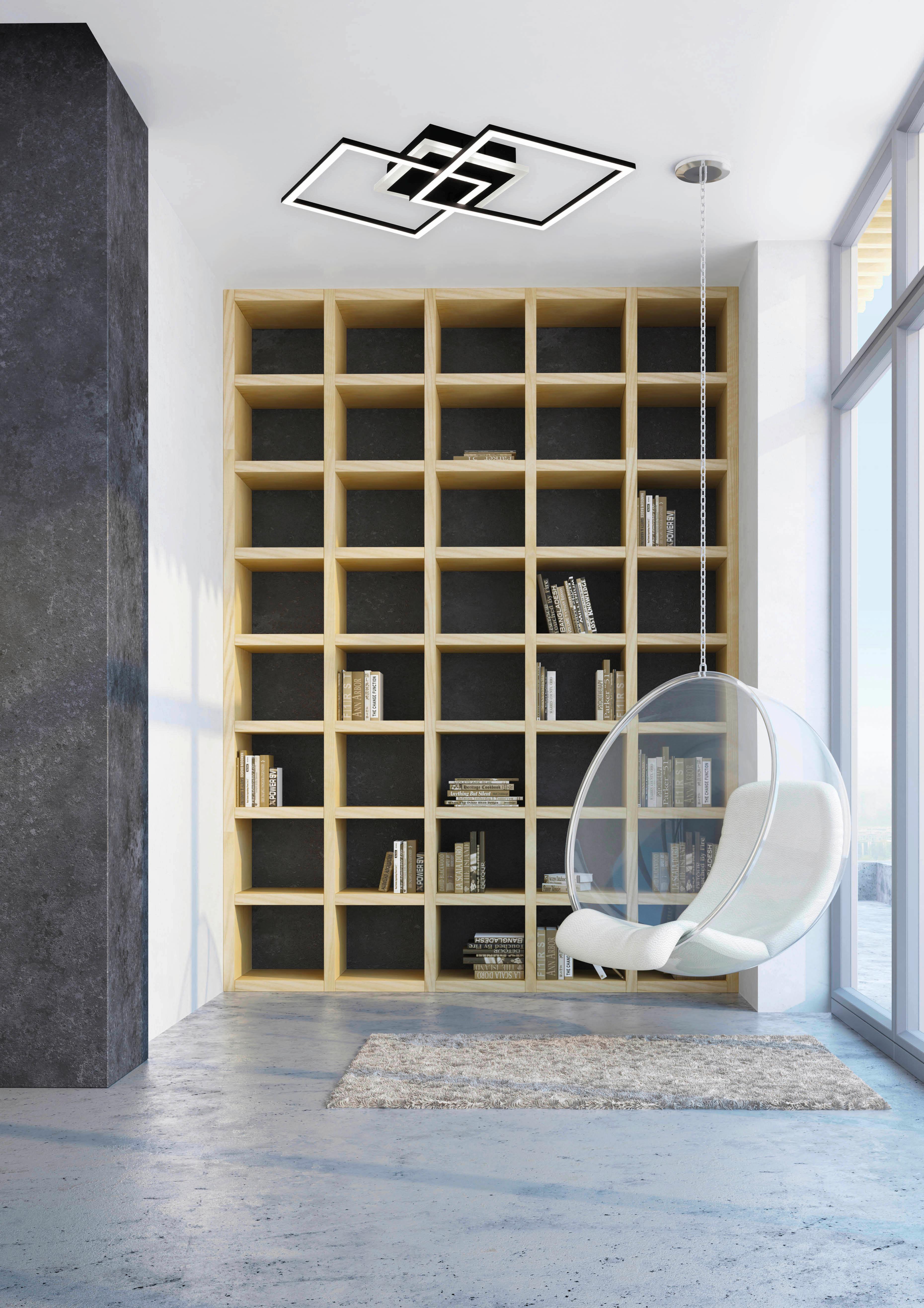 LED-Deckenleuchte R62793132 Venida - Schwarz/Weiß, Design, Kunststoff/Metall (35,5/57,5/7,5cm)