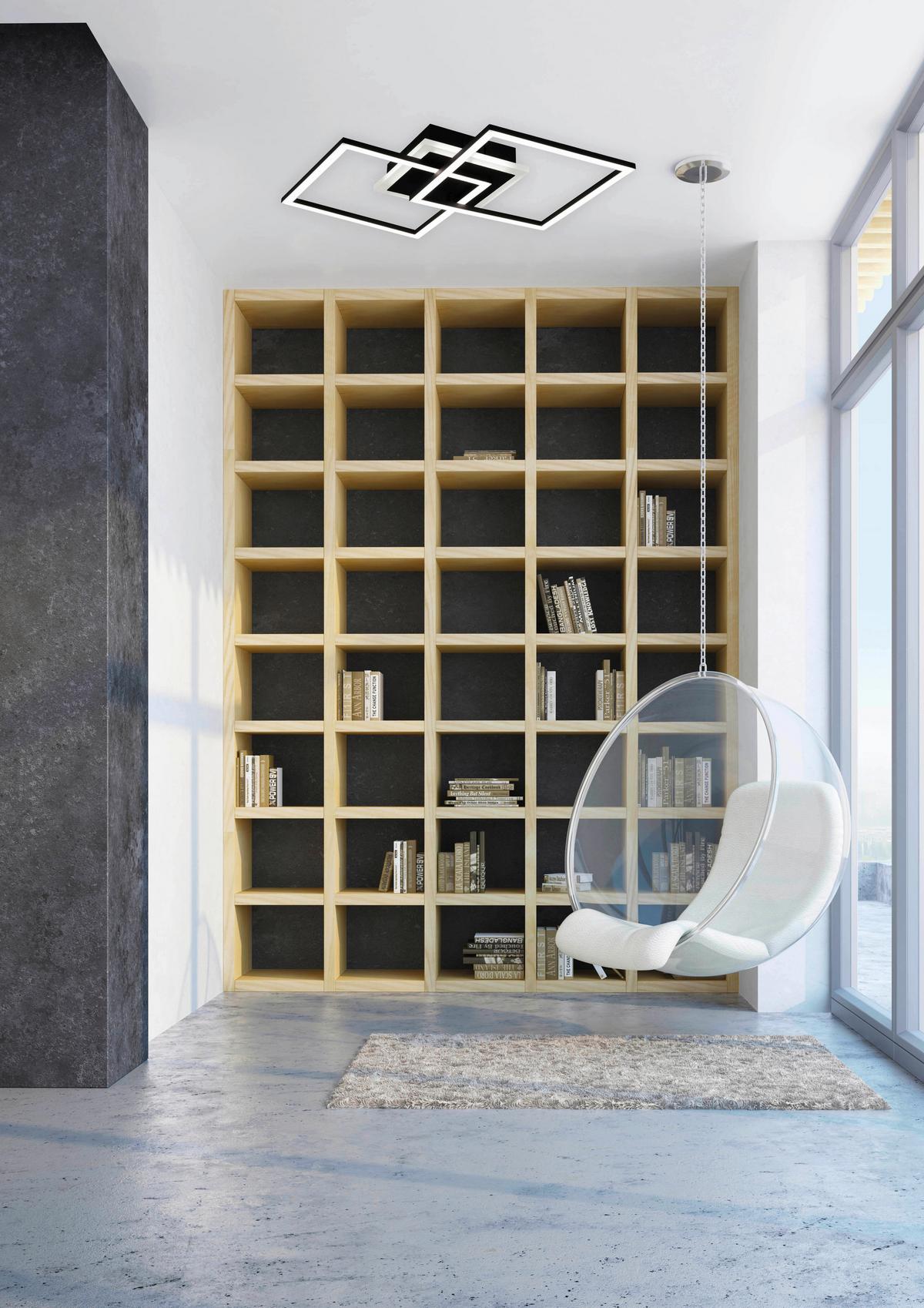 Led-deckenleuchte R62793132 Venida - Schwarz/Weiß, Design, Kunststoff/Metall (35,5/57,5/7,5cm)