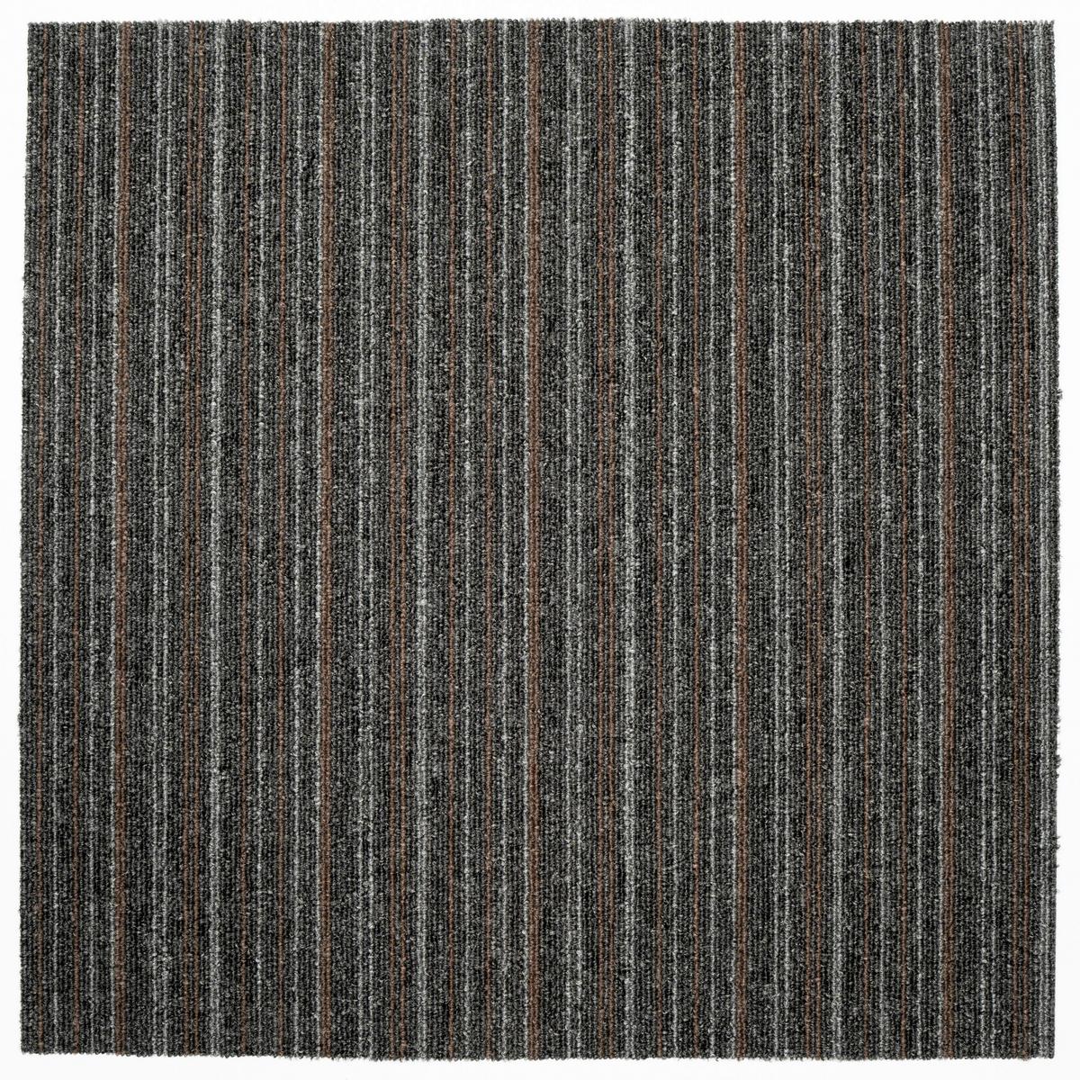 Teppichfliese Braun/grau Astra 50x50 Cm Florhöhe 3 Mm - Braun/Grau, Basics, Textil (50/50cm)