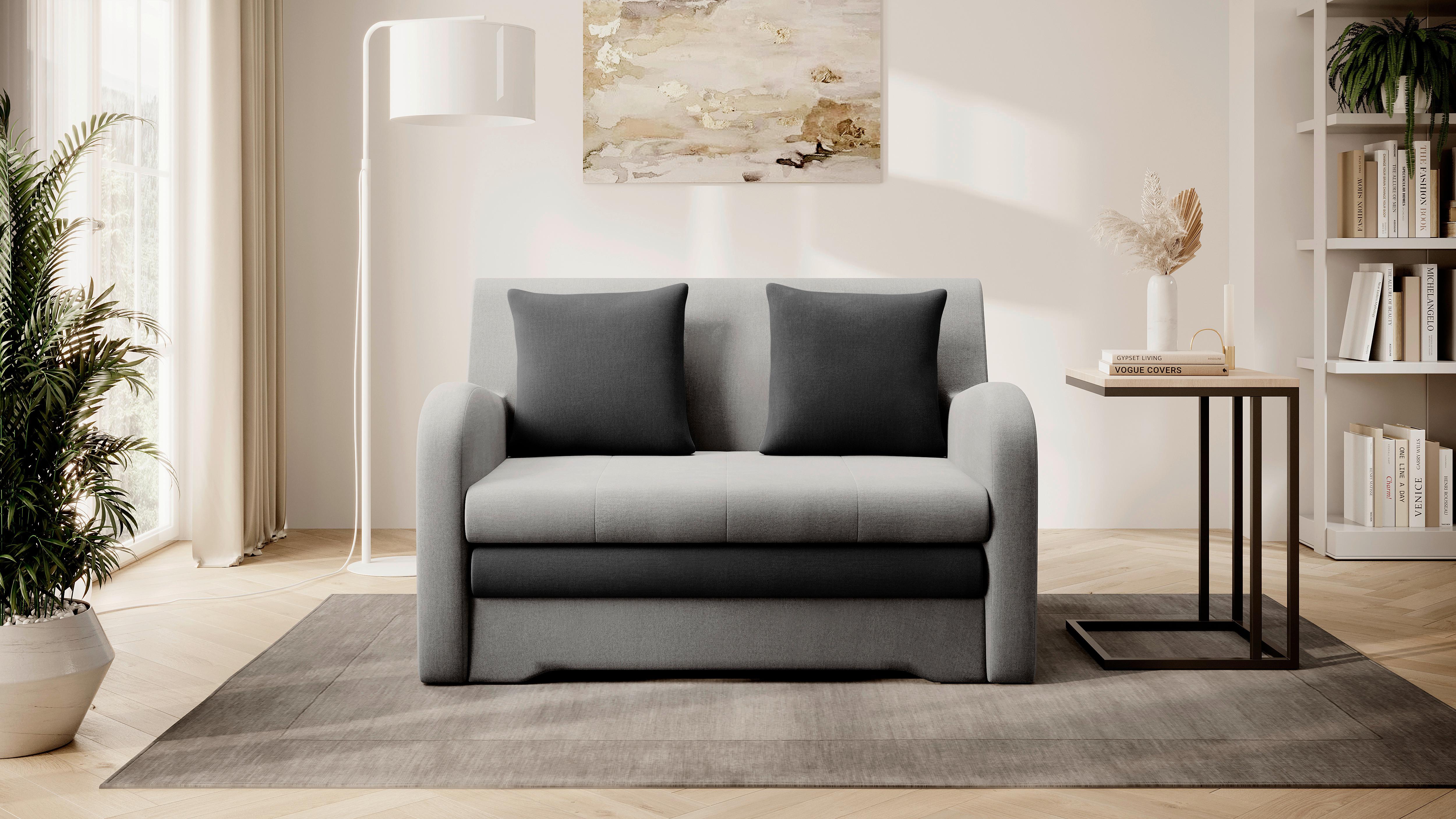 Schlafsofa Ario Grau, Schwarz, B: 244 cm