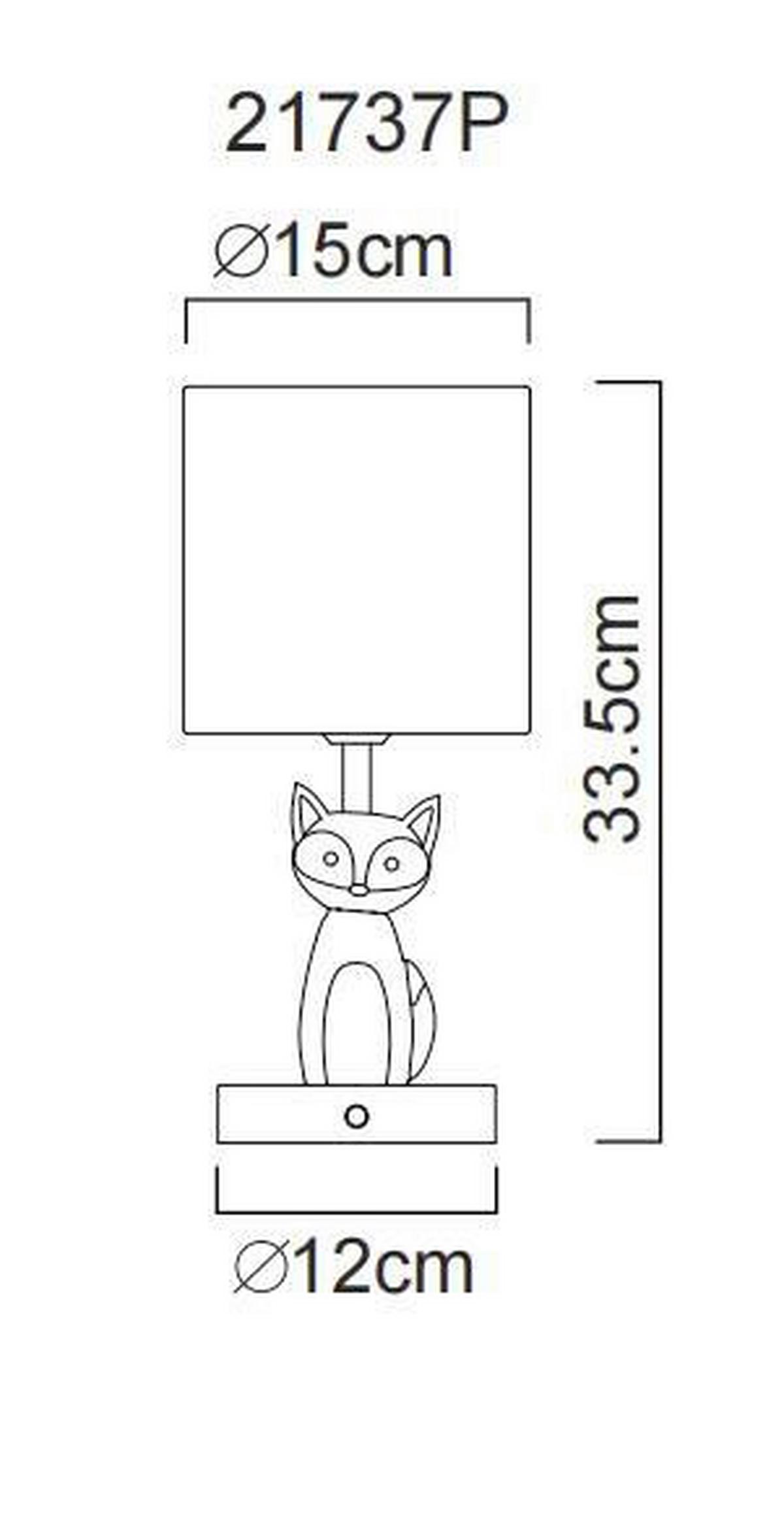LED-Tischleuchte Foxy Weiß Pink D: 15 cm - Pink/Weiß, Trend, Keramik/Kunststoff (15/33,5cm) - Globo