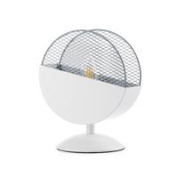 Tischleuchte Azzurro Hellblau Weiß Hg L: 18 Cm - Weiß Hochglanz/Weiß, Basics, Kunststoff/Metall (18/13/22cm)