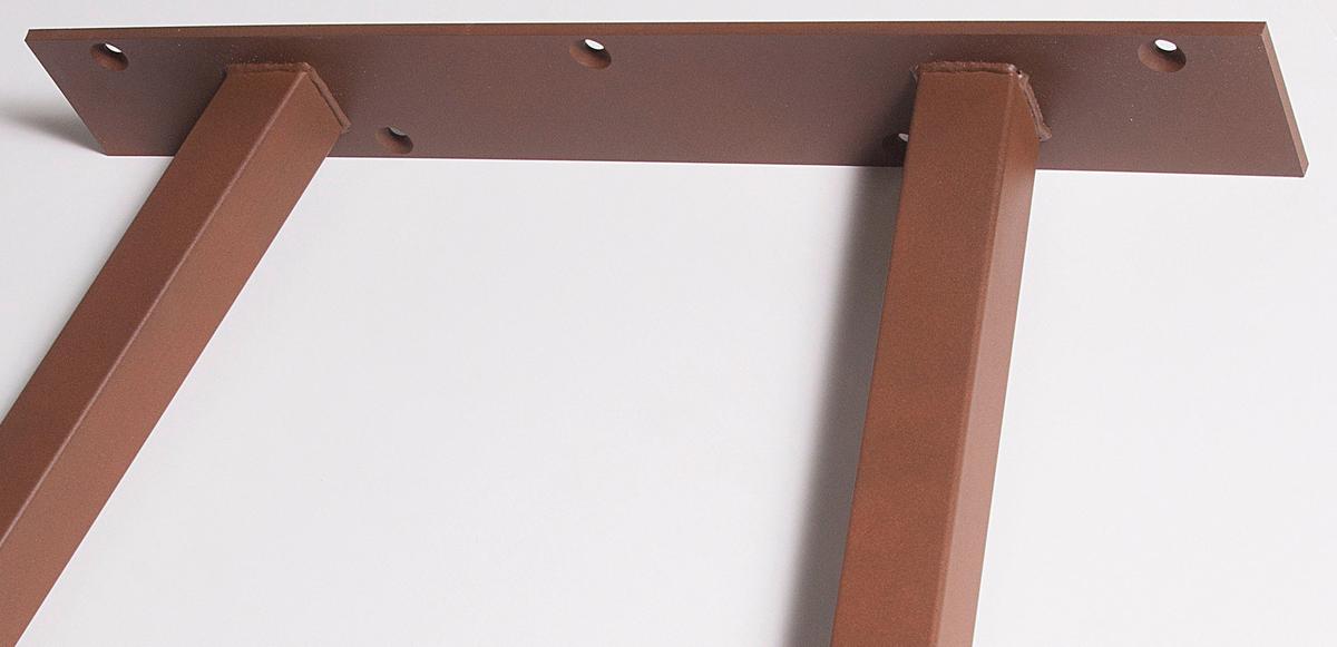 Tischgestell Stahl Rostfarben Bxh: 70x71 Cm, A-Form - Rostfarben, Basics, Metall (70/71cm)