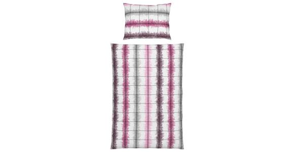Seersucker Bettwäsche 140x200 cm Aurelia Baumwolle Beere - Beere, MODERN, Textil (140/200cm) - Luca Bessoni