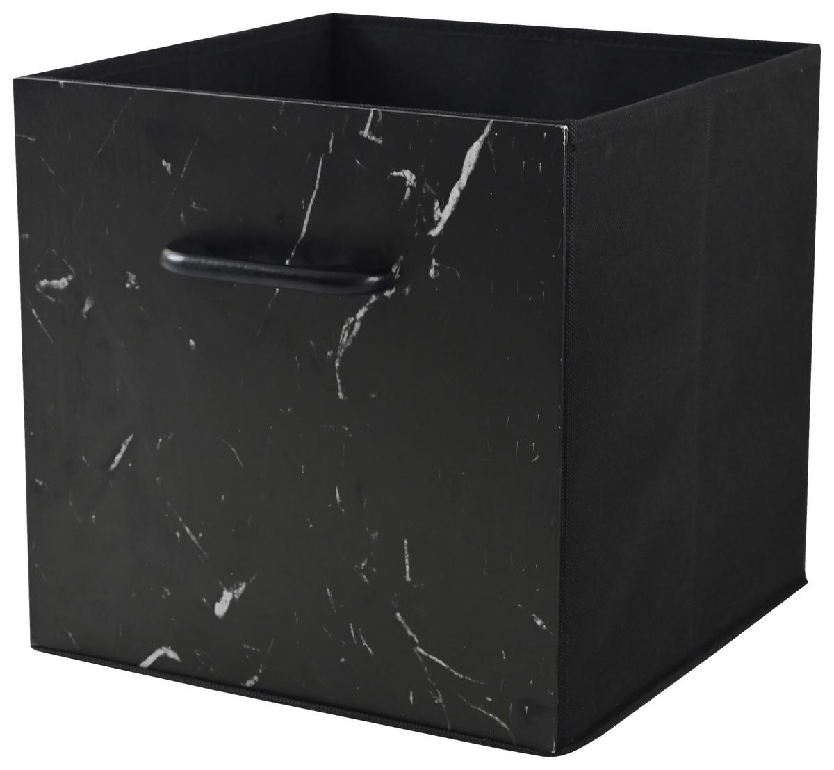 Faltbox Martin - Schwarz, KONVENTIONELL, Karton/Holz (33/33/32cm) - James Wood