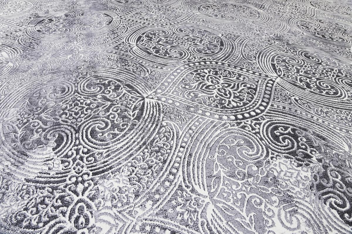 Webteppich Grace Grau 120x170 Cm - Grau, Design, Textil (120/170cm) - WECON HOME