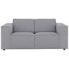 2-sitzer-sofa Dice Grau - Schwarz/Grau, MODERN, Textil (185/80/102cm) - MID.YOU