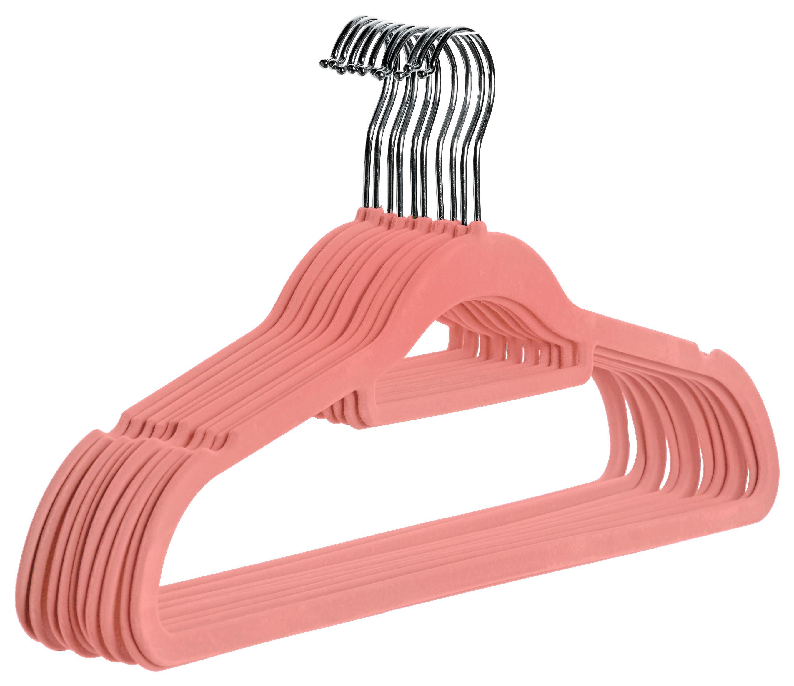 Kleiderbügel Comfort 10er - Dunkelrosa, Kunststoff/Metall (45/23,5/0,5cm) - Homezone