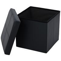 Sitzbox Oliver 1 - Schwarz, MODERN, Holzwerkstoff/Textil (38/38/38cm)