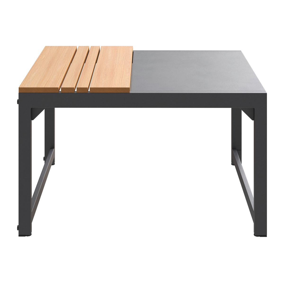 Loungegarnitur Rio - Anthrazit/Schwarz, MODERN, Kunststoff/Textil (226/156cm) - Beldano