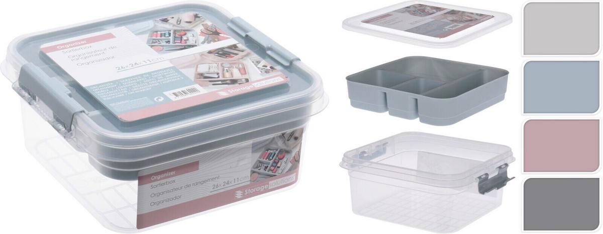 Ételtároló Doboz Ételtároló Doboz - pink/kék, Basics, műanyag (26/24/11cm)