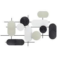 Wanddeko Alexa - Schwarz/Weiß, Basics, Metall (77,5/46,5/2,5cm) - Luca Bessoni