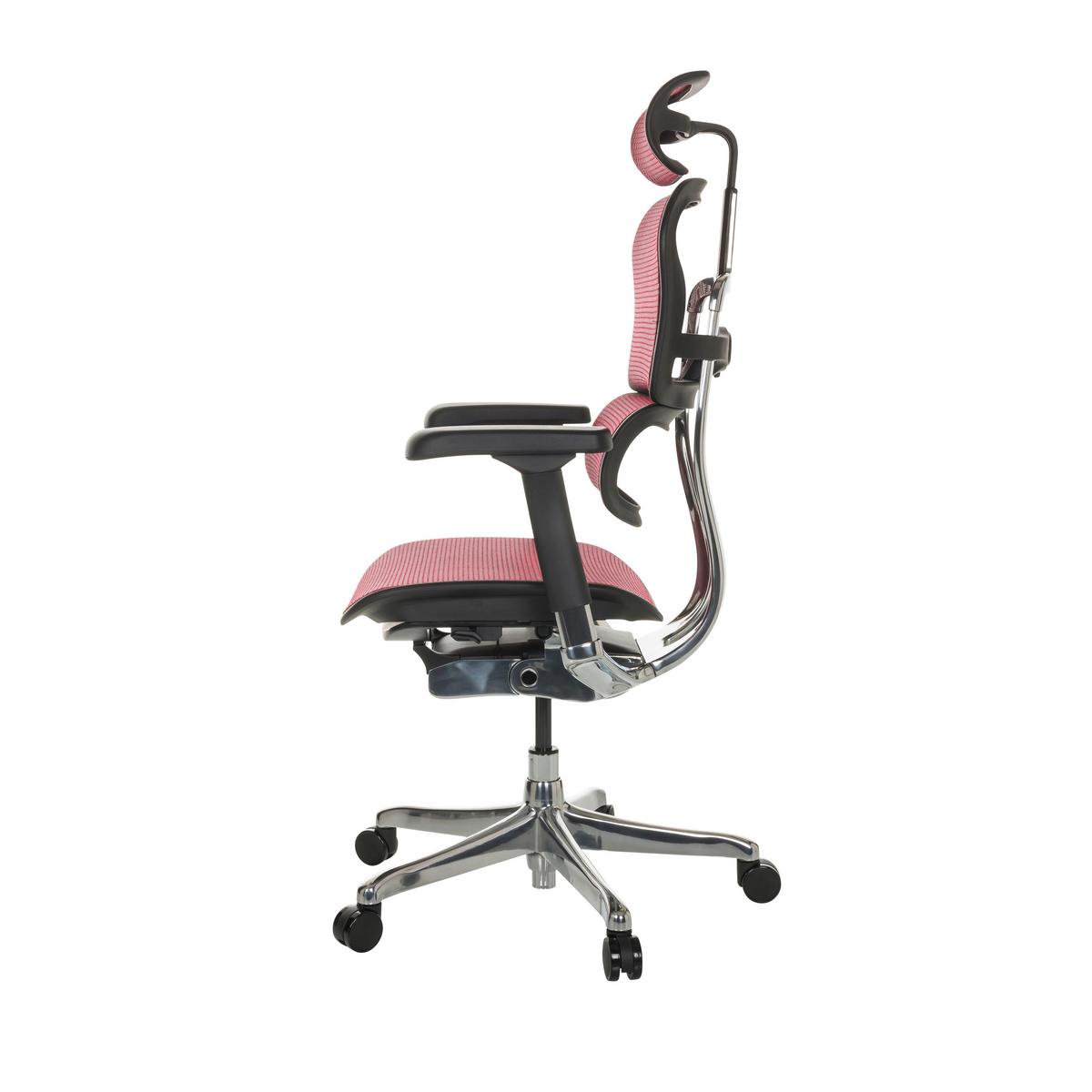 Drehstuhl Ergohuman I - Rot/Silberfarben, Basics, Kunststoff/Textil (69/119-144/65cm) - MID.YOU
