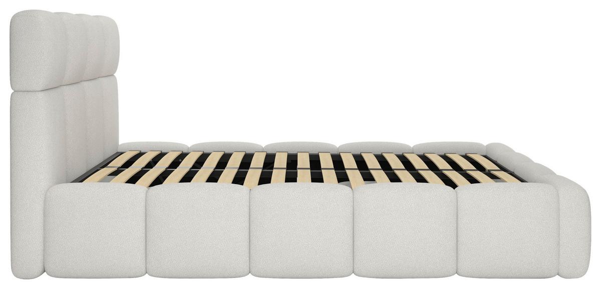 Polsterbett Cloudy Creme, Lf: 120x200 Cm - Creme, Trend, Holz/Holzwerkstoff (120/200cm) - Luca Bessoni