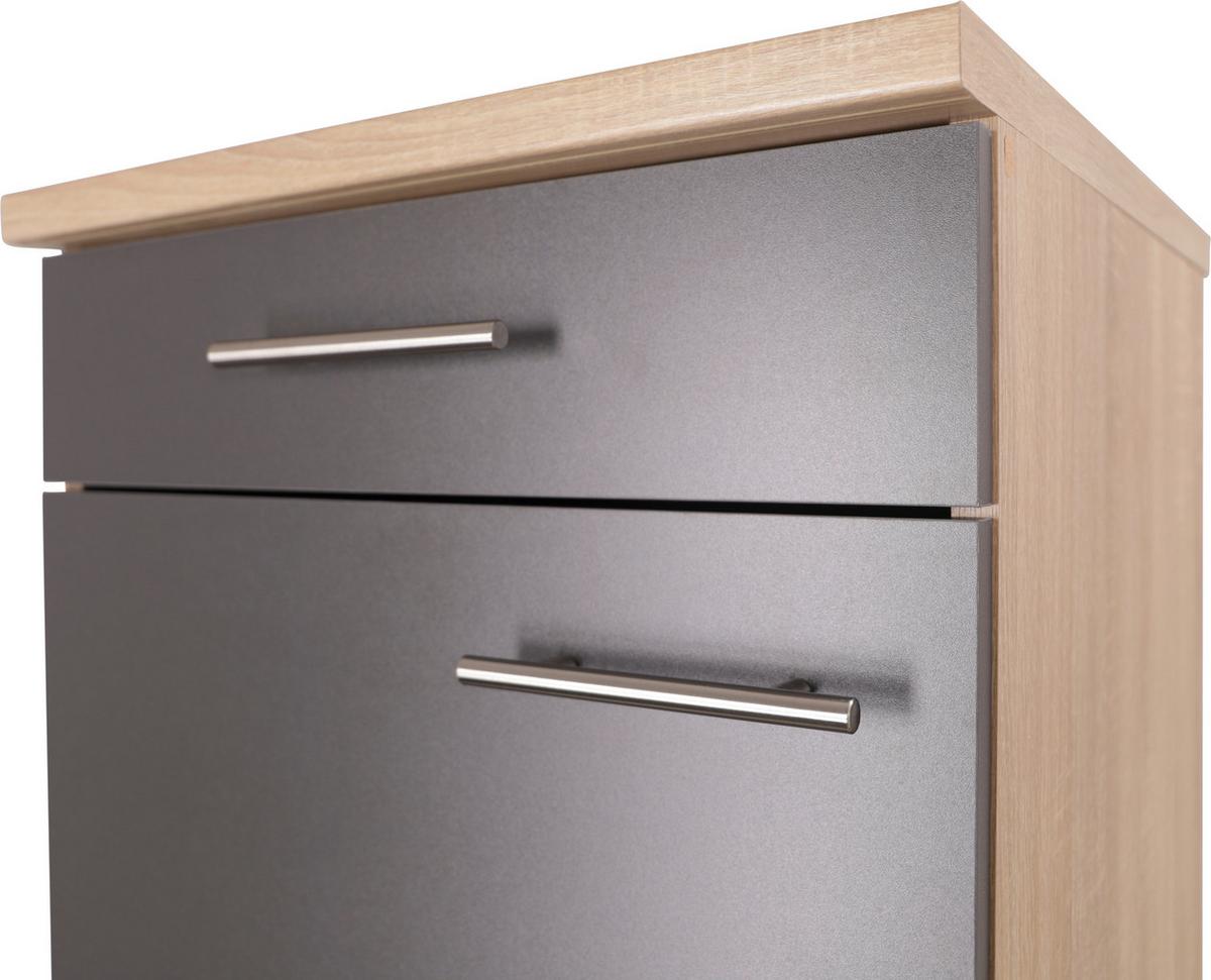 Küchenunterschrank Merle Grau, Eiche Dekor B:50cm - Eichefarben/Grau, Basics, Holzwerkstoff (50/84,8/60cm) - Respekta