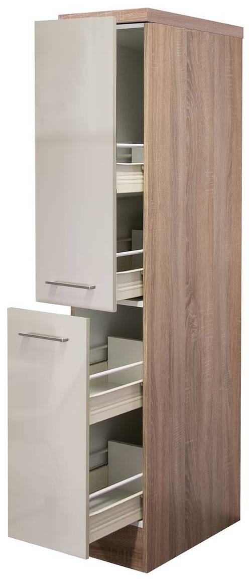 Apothekerschrank Nepal B: 30 cm Sonoma Eiche/Kaschmir - Kaschmir/Sonoma Eiche, KONVENTIONELL, Holzwerkstoff (30/161,6/60cm) - FlexWell