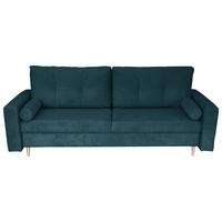 Schlafsofa Mit Bettkasten Torenta Blau B: 220 Cm - Blau/Schwarz, Design, Textil (220/96/98cm) - MID.YOU