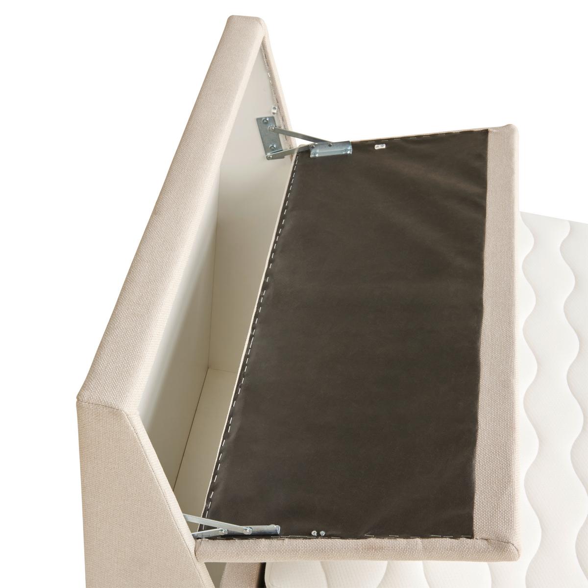 Boxspringbett Mit Bettkasten Nida 120x200 Cm Creme - Creme/Schwarz, MODERN, Holz/Textil (120/200cm) - MID.YOU