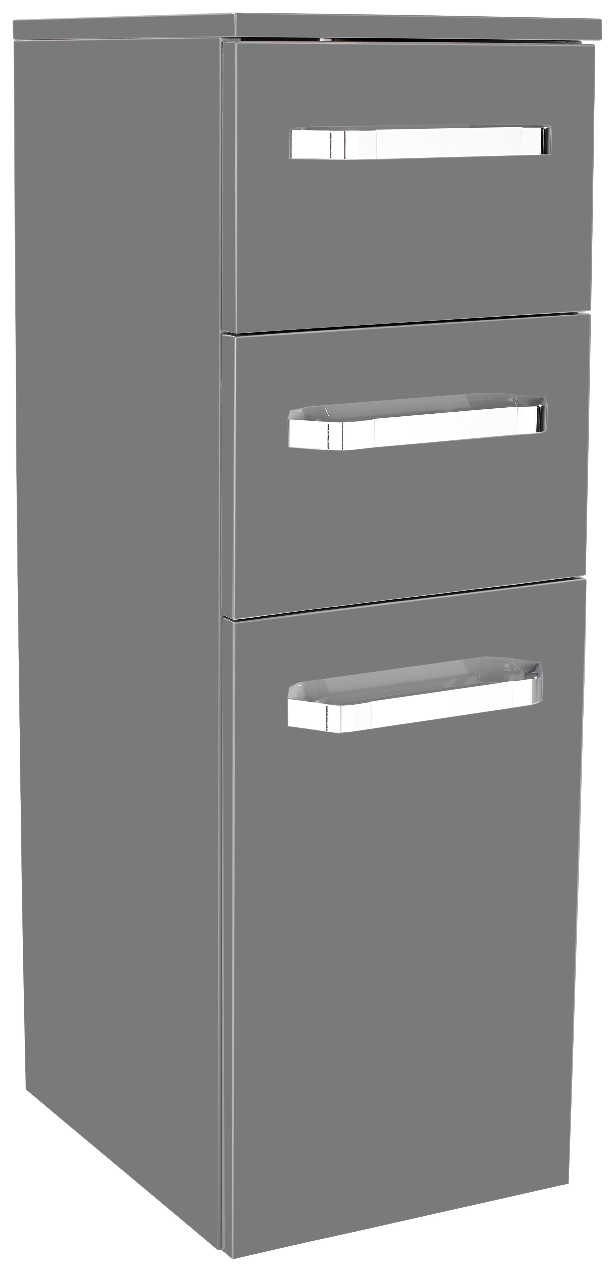 Unterschrank Mit Soft-Close Santo B: 30cm, Anthrazit - Anthrazit, KONVENTIONELL, Holzwerkstoff (30/91/33cm)