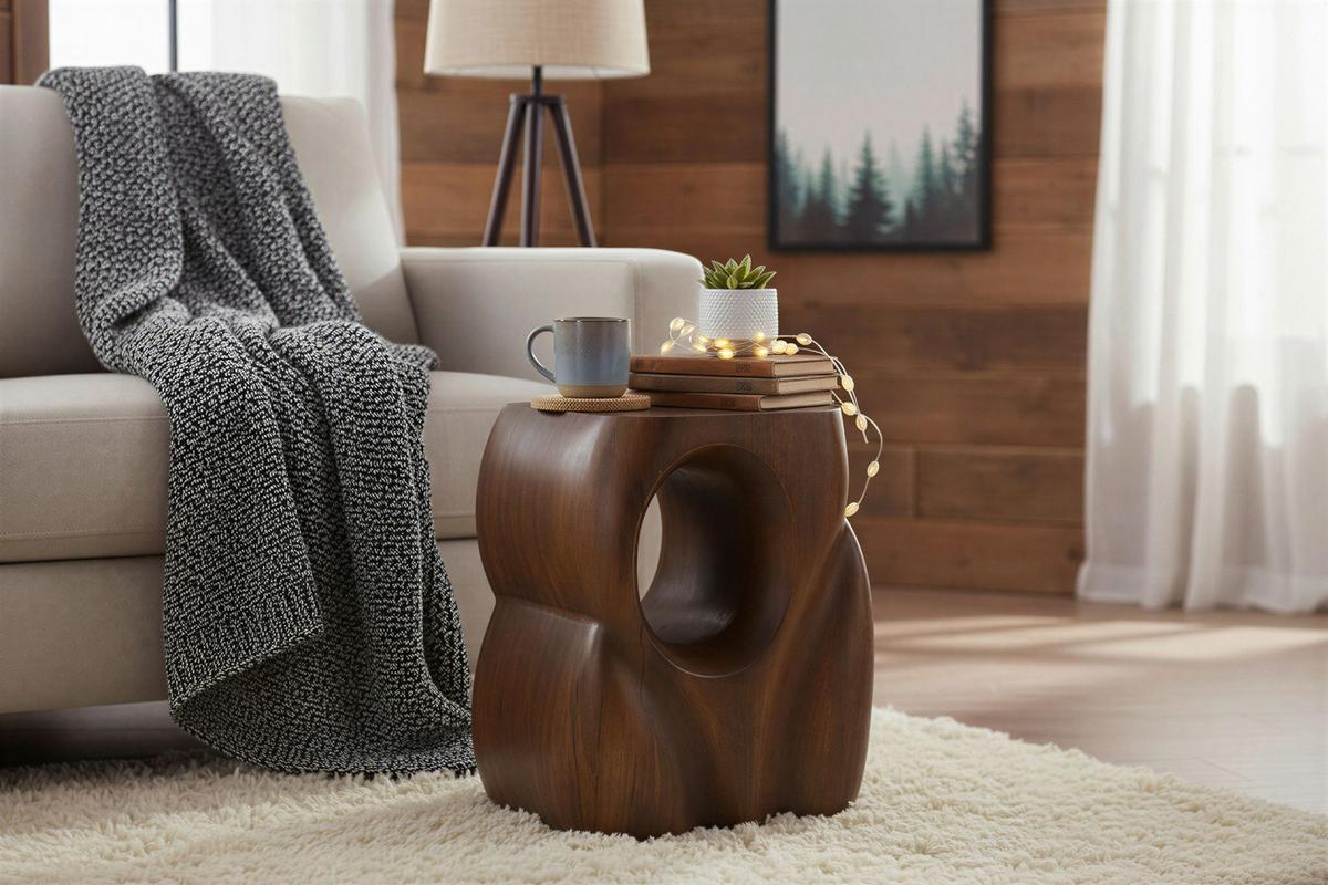 Beistelltisch Braun B: 36 cm - Braun, Design, Holz (36/26/41cm) - MID.YOU