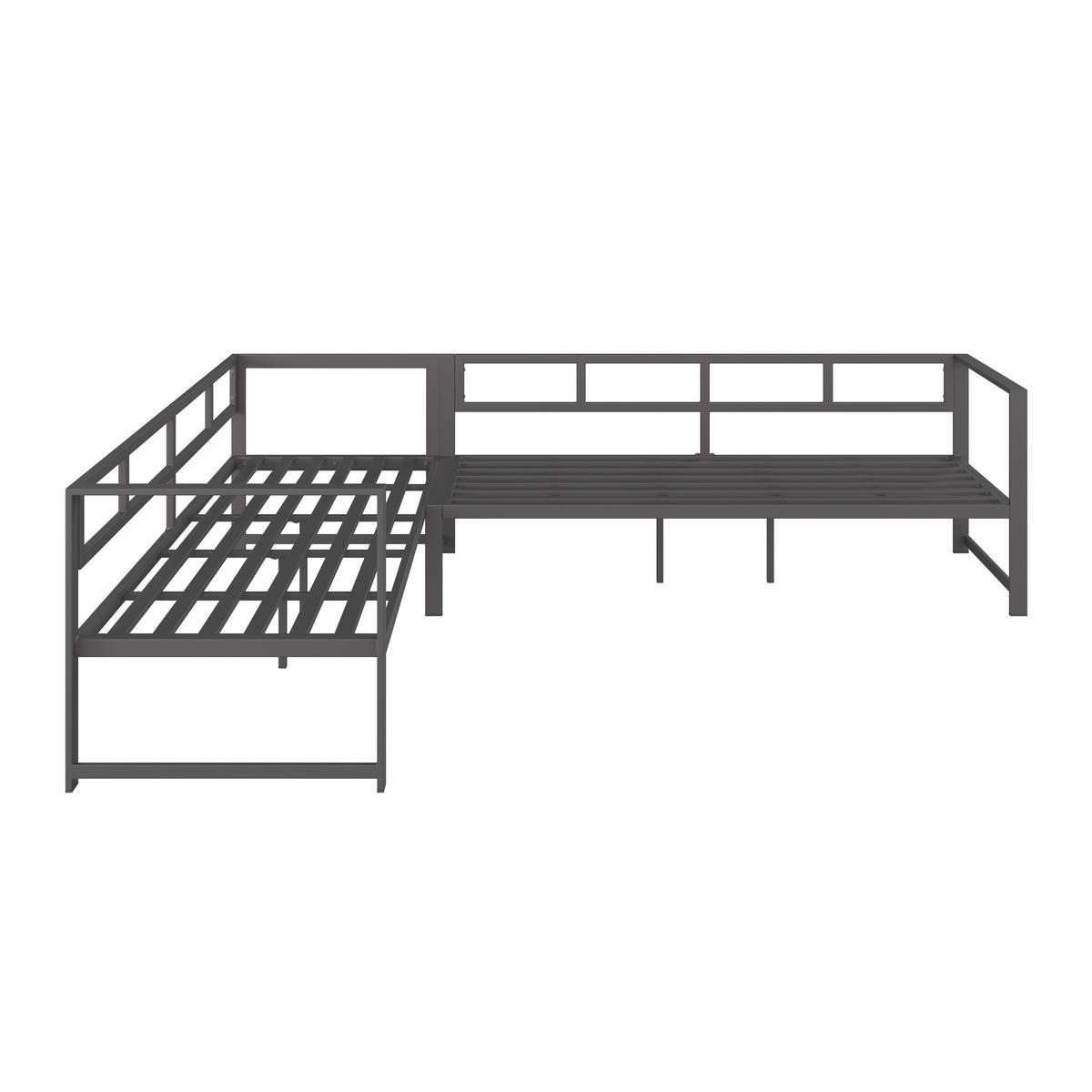 Loungegarnitur 4-tlg Medan Metall/kunststoff Mit Kissen - Anthrazit, MODERN, Textil/Metall (193/175cm) - Beldano