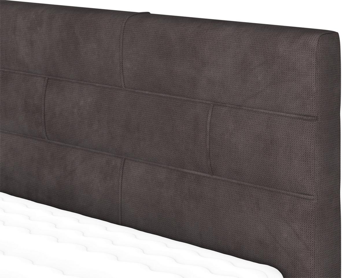 Polsterbett mit Bettkasten Jupiter 180x200 cm Dunkelbraun - Eichefarben/Dunkelbraun, MODERN, Holz/Holzwerkstoff (180/200cm) - MID.YOU