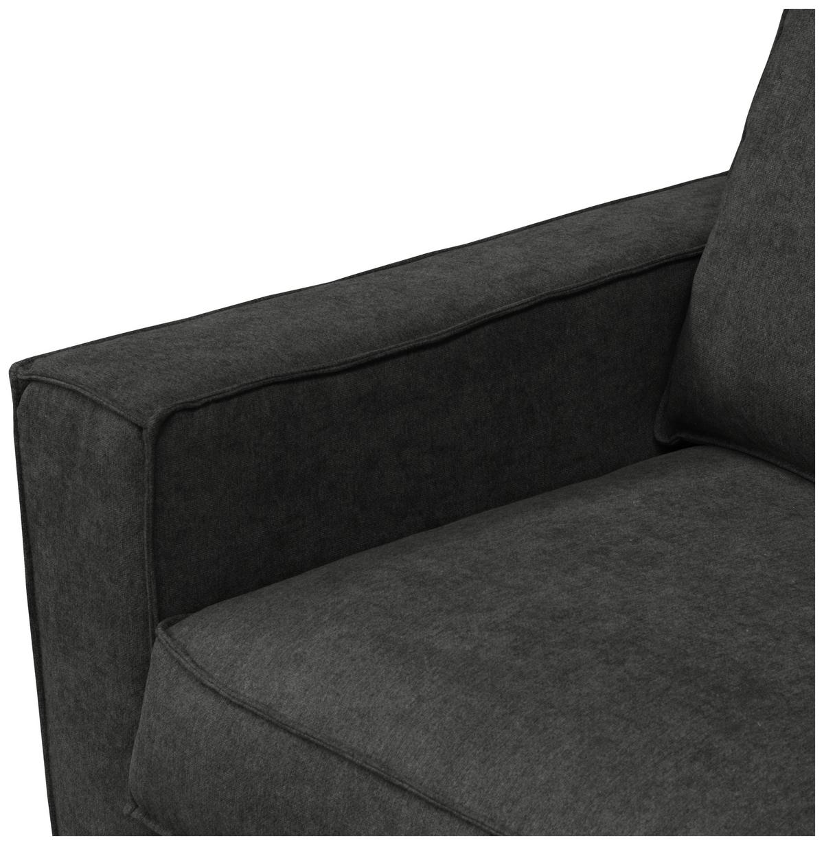 Schlafsofa Texas Anthrazit Webstoff, B: 203 cm - Dunkelbraun/Anthrazit, Design, Textil (203/85/99cm) - MID.YOU