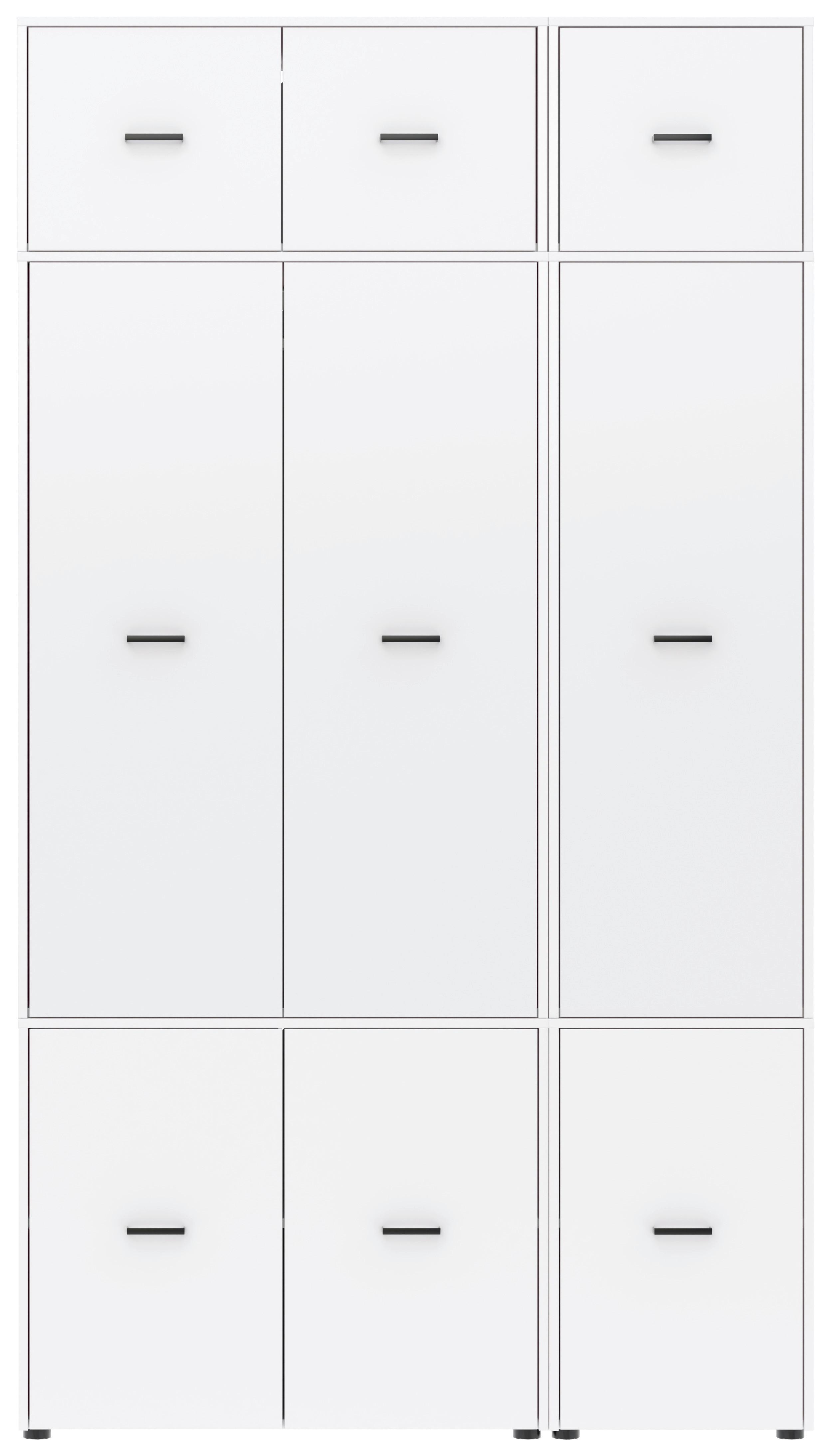 Kleiderschrank Kivo Weiß, B: 135 cm - Weiß, Basics, Holzwerkstoff (135/239,40/52,1cm)