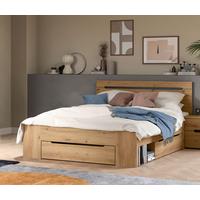 Bett Canu Grau /Eiche Artisan Dekor 140x200cm - Eiche Artisan/Grau, MODERN, Holzwerkstoff (140/200cm) - MID.YOU