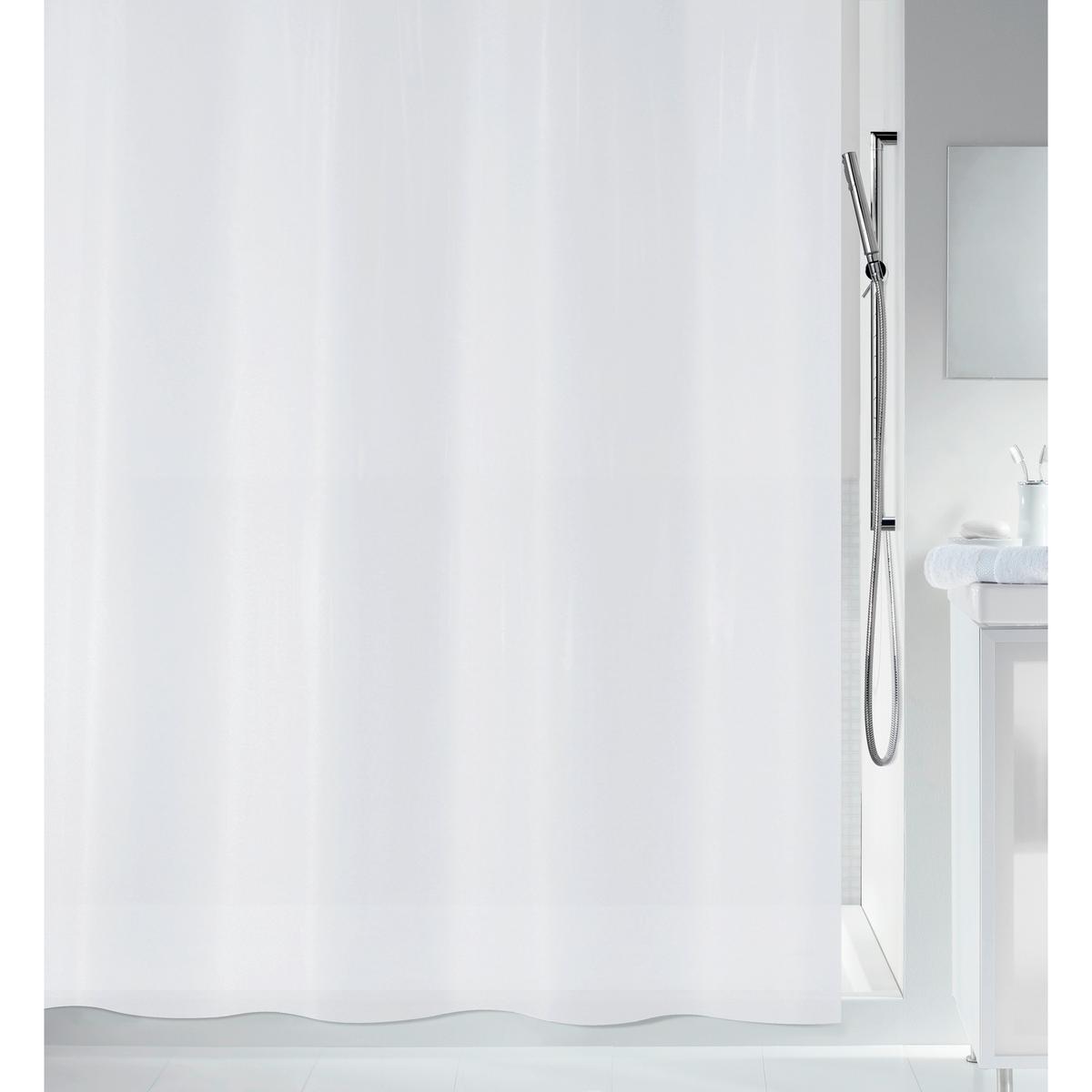 Duschvorhang in Weiß Kunststoff - Weiß, Basics, Kunststoff (120/200cm) - Spirella