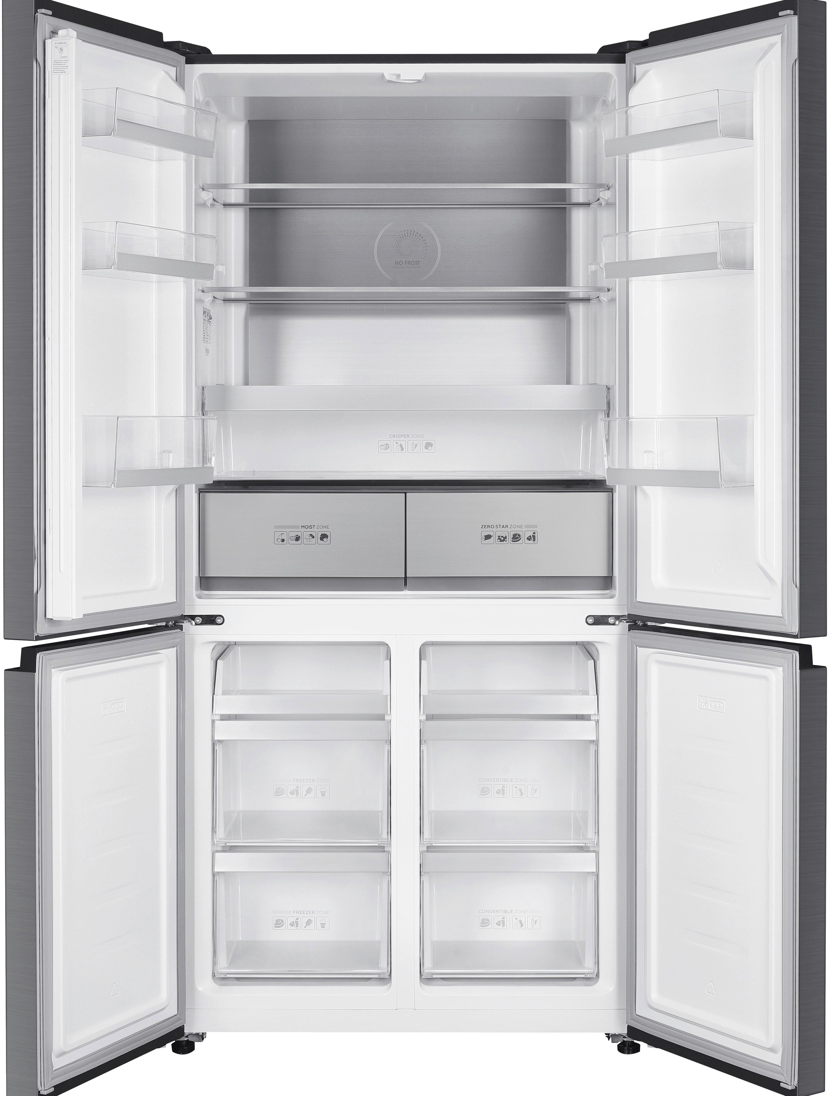 Side-By-Side Nabo Sbm 5525 Edlestahlfarben - Edelstahlfarben, Basics, Glas/Kunststoff (90,9/190/69cm) - Nabo