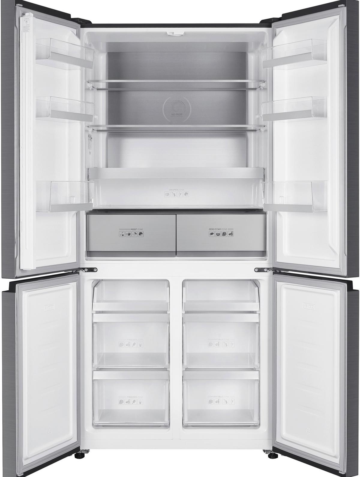 Side-by-side Nabo Sbm 5525 Edlestahlfarben - Edelstahlfarben, Basics, Glas/Kunststoff (90,9/190/69cm) - Nabo