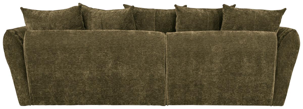 Univerzálna sedačka CAMMELLIO, olivovozelená žen., 7 vankúšov - olivovozelená/čierna, Modern, textil (296/75-95/189cm) - Mömax