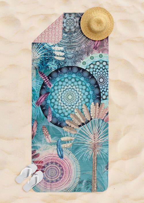 Sporthandtuch Kanya Multicolor 75x180 cm - Multicolor, Trend, Textil (75/180cm)