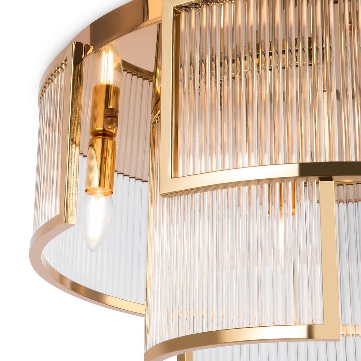 DECKENLEUCHTE FRAME - Goldfarben, Design, Glas/Metall (55,4/28,2cm) - MAYTONI