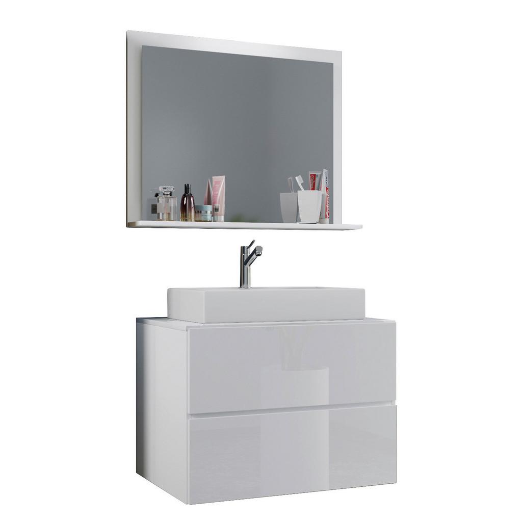 Badmöbel-Set 3--Teilig. Lendas 80 cm Weiß