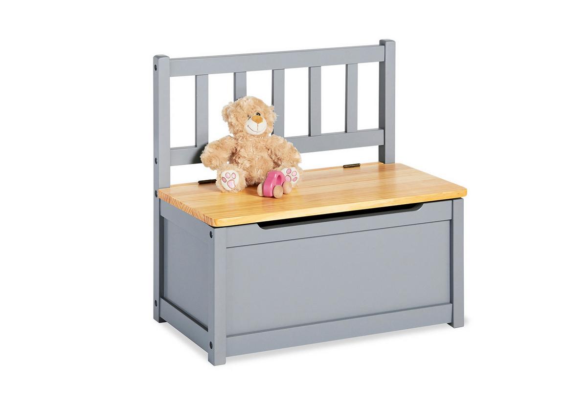 Kindersitzbank Kiefer BxHxT: 57x31x55 cm - Hellgrau/Naturfarben, Basics, Holz (57/31/55cm) - Pinolino