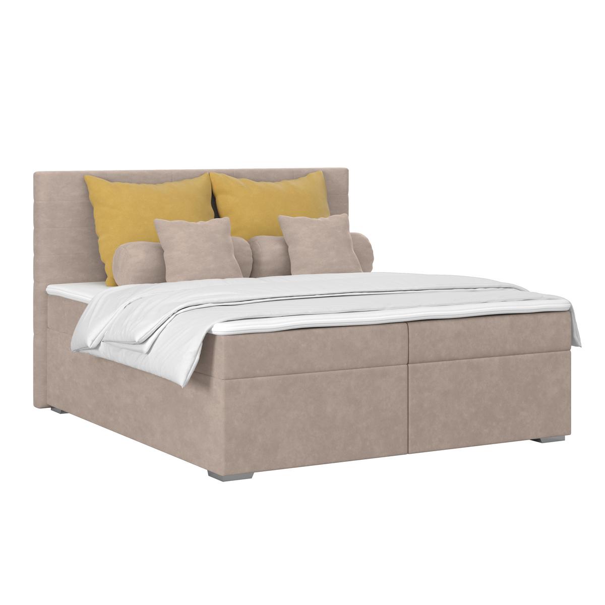 Kárpitozott Ágy Adria 160/200cm - cappuccino, Konventionell, textil/fa (160/200cm)