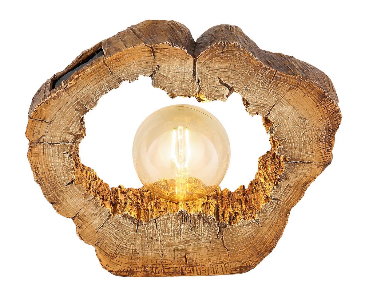Solarleuchte 36516 - Braun, Natur, Kunststoff (30,5/8,5/25,5cm) - Globo