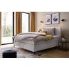 Boxspringbett mit Topper 180x200 cm Linz, Creme - Creme/Schwarz, MODERN, Textil (180/200cm) - MID.YOU